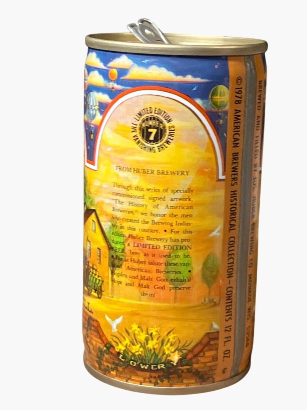 Huber Brewery LE Empty Beer Can 1978 American Brewers Historical Collection - Picture 4 of 14